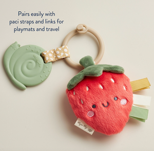 Itzy Ritzy Pal Plush + Teether Strawberry