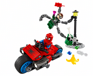 Lego Marvel Motorcycle Chase: Spider-Man Vs. Doc Ock 6+ 77 Pieces