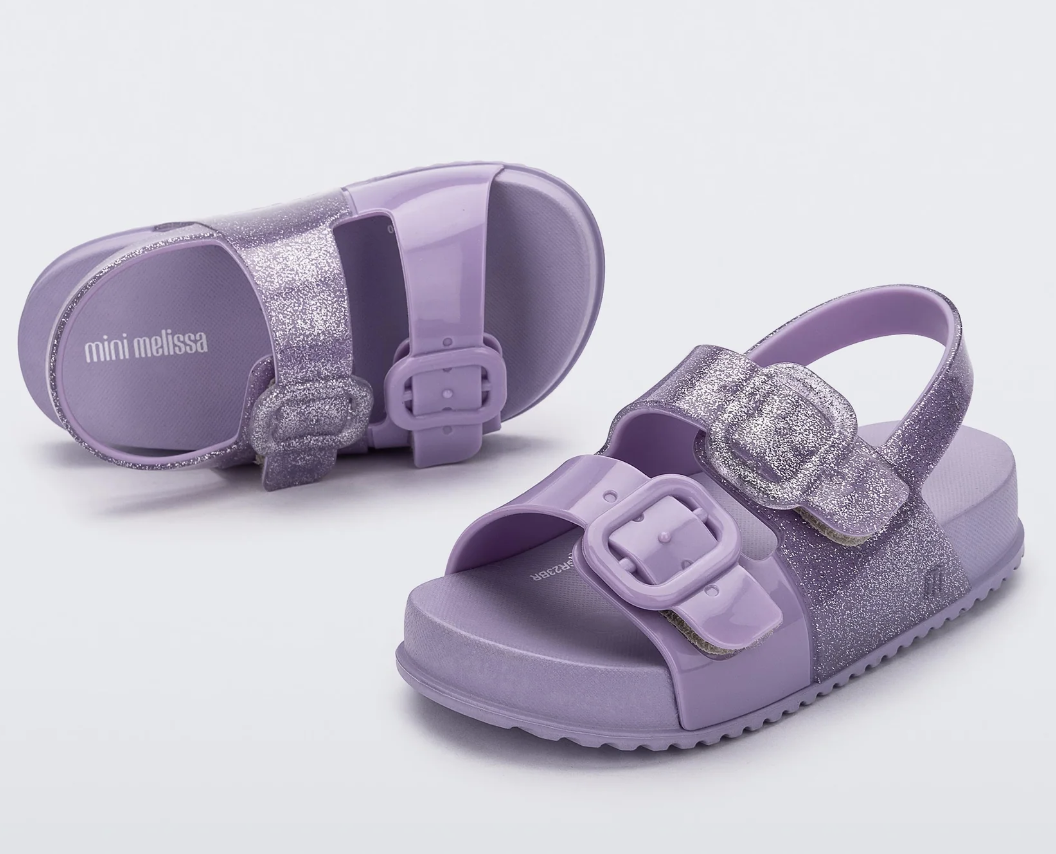 Mini Melissa Cozy Sandal Lilac Glitter