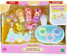 Load image into Gallery viewer, Calico Critters Triplets Baby Bathtime Set
