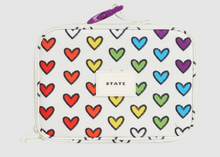 Load image into Gallery viewer, State Bags Recycled Polycanvas Rodgers Lunchbox Rainbow Hearts
