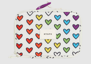 State Bags Recycled Polycanvas Rodgers Lunchbox Rainbow Hearts