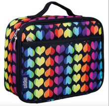 Load image into Gallery viewer, Wildkin Rainbow Hearts Lunch Bag
