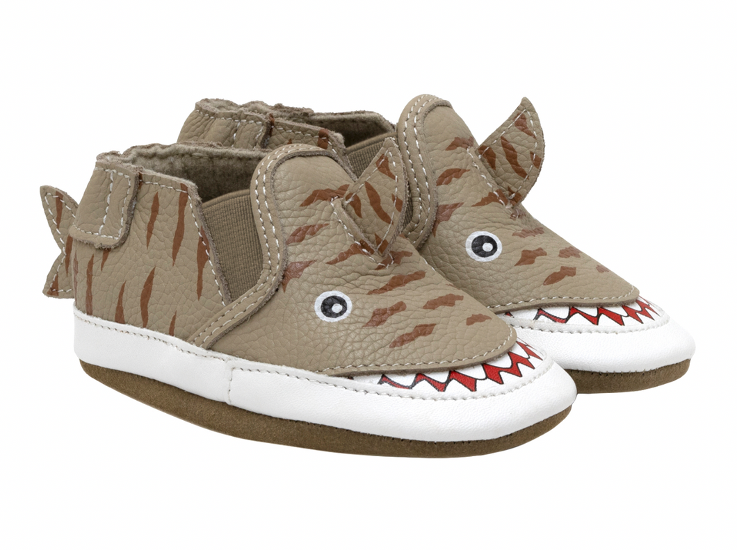Robeez Tiger Shark Tan Size 0-6m