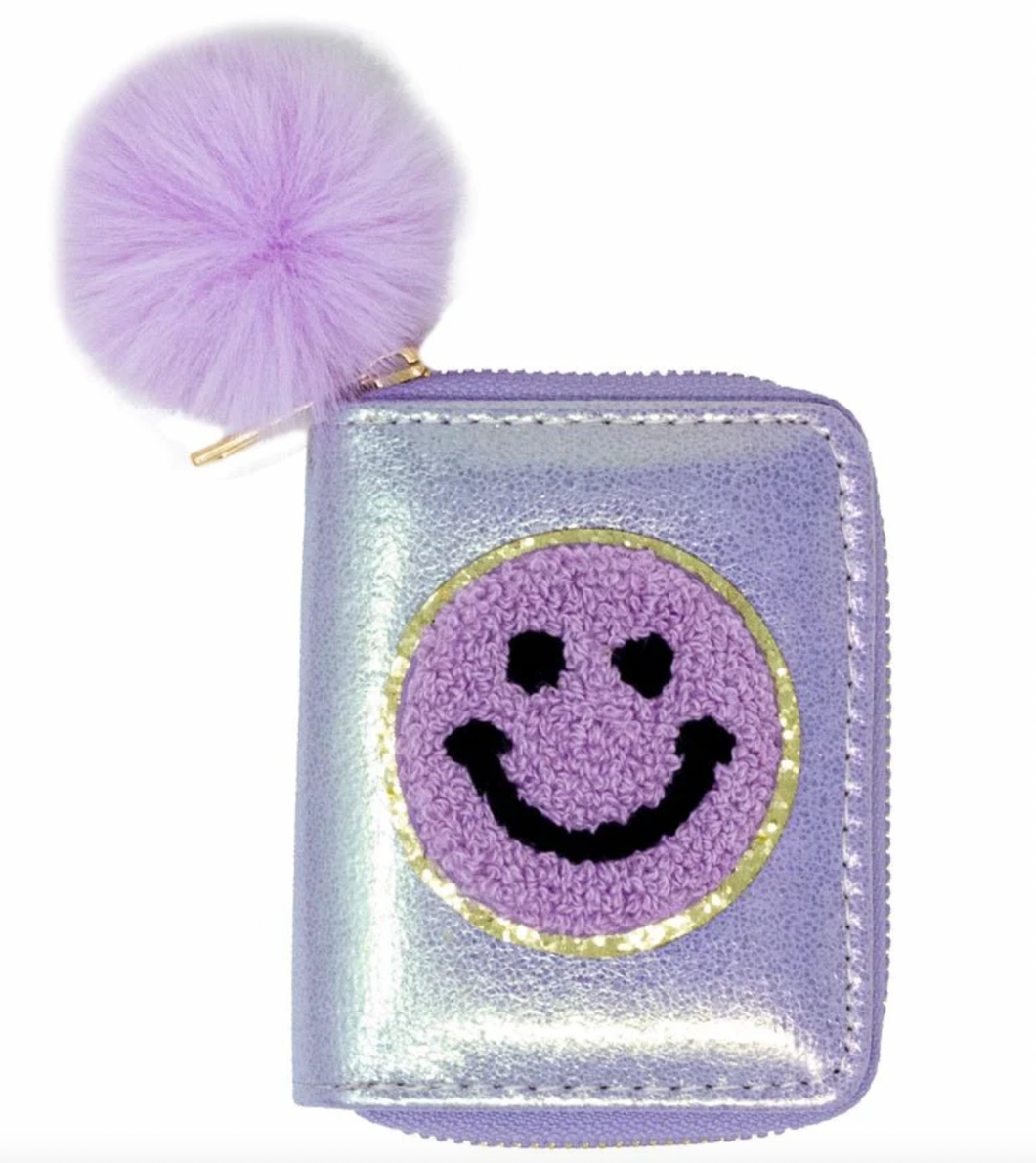 Zomi Gems Shiny Happy Face Smile Wallet Purple
