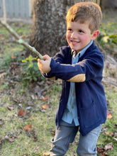 Load image into Gallery viewer, Me &amp; Henry Navy Duncan Cotton Cardigan
