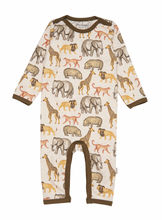Load image into Gallery viewer, Minymo Long Sleeve Onesie Suit Safari Beige Melange Size 9M
