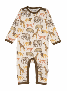 Minymo Long Sleeve Onesie Suit Safari Beige Melange Size 9M