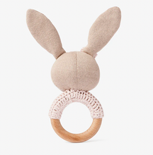 Load image into Gallery viewer, Elegant Baby Ring Rattle Knit Bunny
