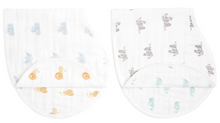 Load image into Gallery viewer, Aden + Anais 2-Pack Organic Cotton Burpy Bibs Animal Kingdom
