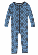 Load image into Gallery viewer, KicKee Pants Print Convertible Sleeper with Zipper Dream Blue Four Dragons
