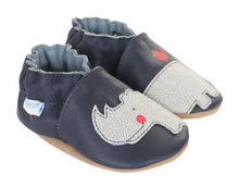 Load image into Gallery viewer, Robeez Friends Wrap Around Soft Sole Shoes, Navy
