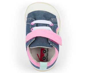 Stevie (First Walker) Chambray/Pink