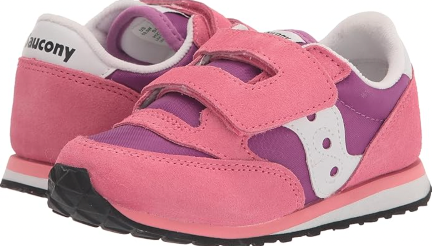 Saucony Jazz Hook Loop Pink Purple Silver Moon Kids