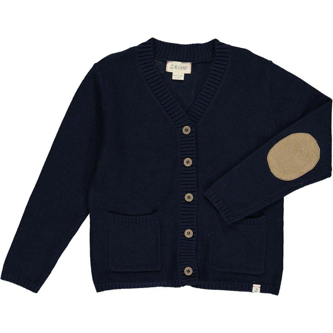 Me & Henry Navy Duncan Cotton Cardigan