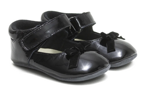 Robeez Velvet Bow Black Size 9-12m