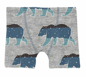 Kickee Pants Boxer Briefs Set (Abstract Prismatic Spring & Heather Mist Night Sky Bear)