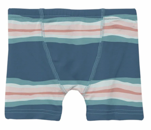 Kickee Pants Boxer Briefs Set (Abstract Prismatic Spring & Heather Mist Night Sky Bear)