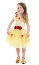 Load image into Gallery viewer, Little Adventures Yellow Beauty Party Dress
