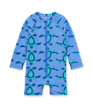 Load image into Gallery viewer, Tea Collection Rash Guard Baby Swimsuit Nesting Sea Turtles
