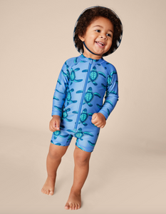 Tea Collection Rash Guard Baby Swimsuit Nesting Sea Turtles