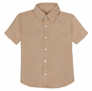Kickee Pants Short Sleeve Luxe Jersey Button-Down Shirt Popsicle Stick