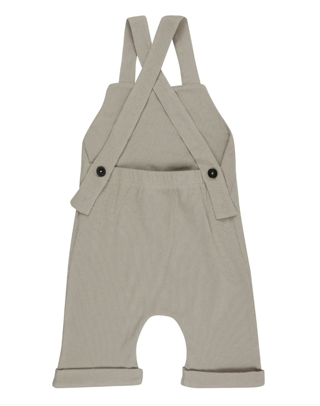 Turtledove London 3D Rib Shortie Dungarees Stone Size 2-3y