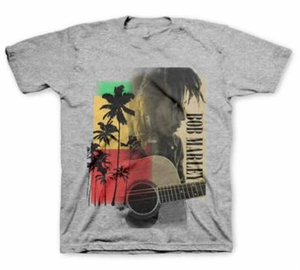 Bob Marley Rasta Palm Guitar Youth T-shirt