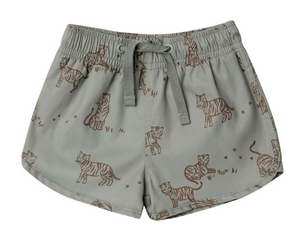 Rylee + Cru Relaxed Shorts Grey Tigers