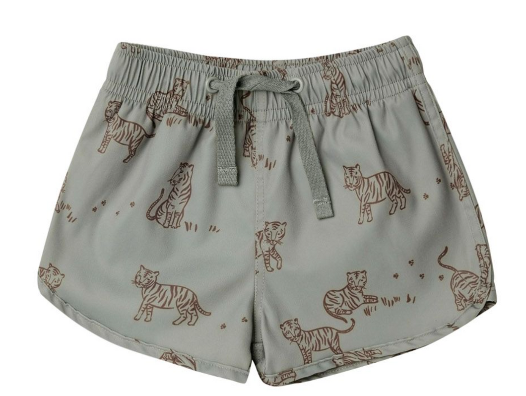 Rylee + Cru Relaxed Shorts Grey Tigers
