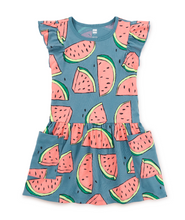 Load image into Gallery viewer, Tea Collection Flutter Sleeve Pocket Dress Watermelons
