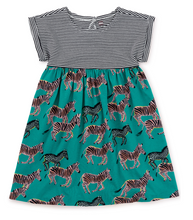 Load image into Gallery viewer, Tea Collection Mixed Print Empire Dress A Dazzle Of Zebras
