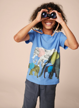 Load image into Gallery viewer, Tea Collection Elephants Graphic Tee Blue Yarrow
