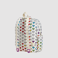 Load image into Gallery viewer, State Bags Recycled Polycanvas Kane Kids Travel Rainbow Hearts
