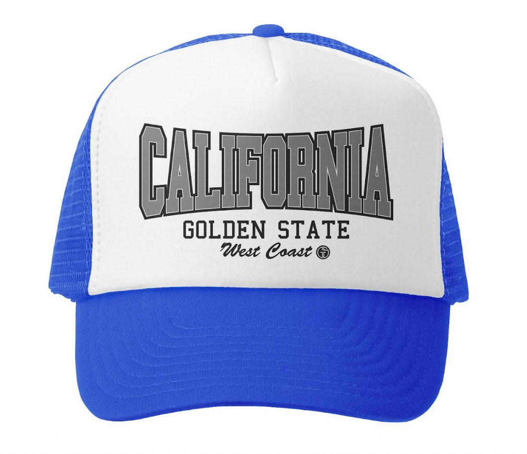 Grom Squad California Golden State Blue Trucker Hat