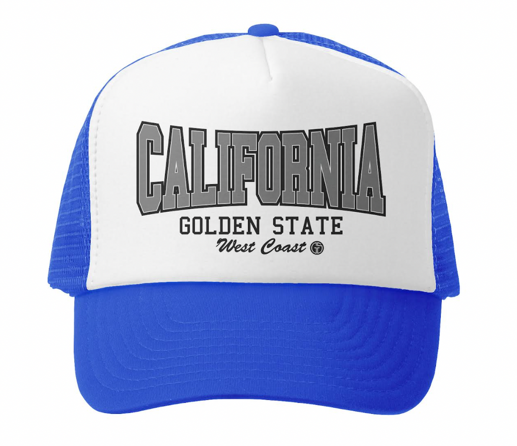Grom Squad California Golden State Blue Trucker Hat Size 18m-5y