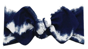 Eyee Kids Top Knot Headband Indigo Tie Dye