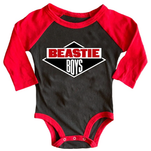 Rowdy Sprout Beastie Boys Recycled Raglan Onesie Size 6-12m