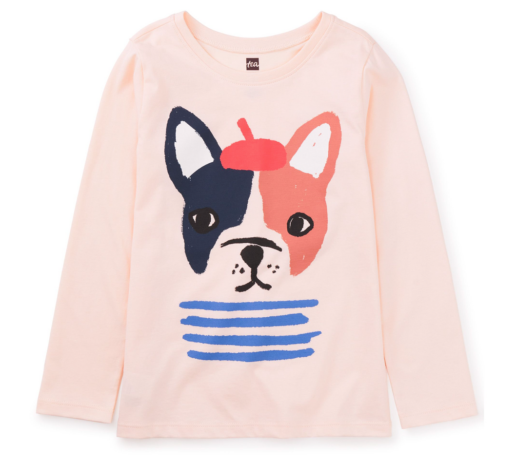 Tea Collection Very French Bulldog Graphic Creole Pink Size 18-24m