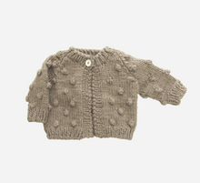 Load image into Gallery viewer, The Blueberry Hill Popcorn Cardigan Flax

