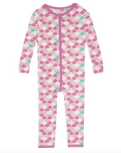 Load image into Gallery viewer, Kickee Pants Convertible Sleeper With Zipper Tulip Scales
