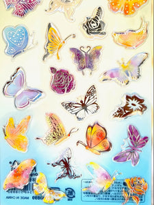 Nekoni Butterfly Crystal Stickers