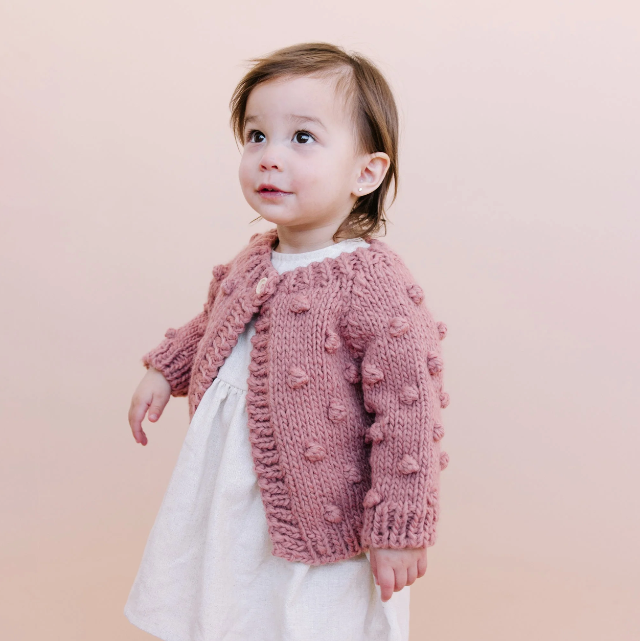 The Blueberry Hill Popcorn Cardigan Rose Silver Moon Kids