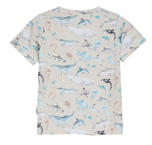 Minymo Short Sleeve T-shirt Sea World Size 3M