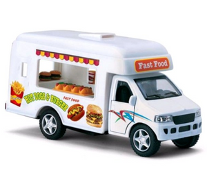 Hot Dogs & Burger Fleet Die Cast Pull Back Truck