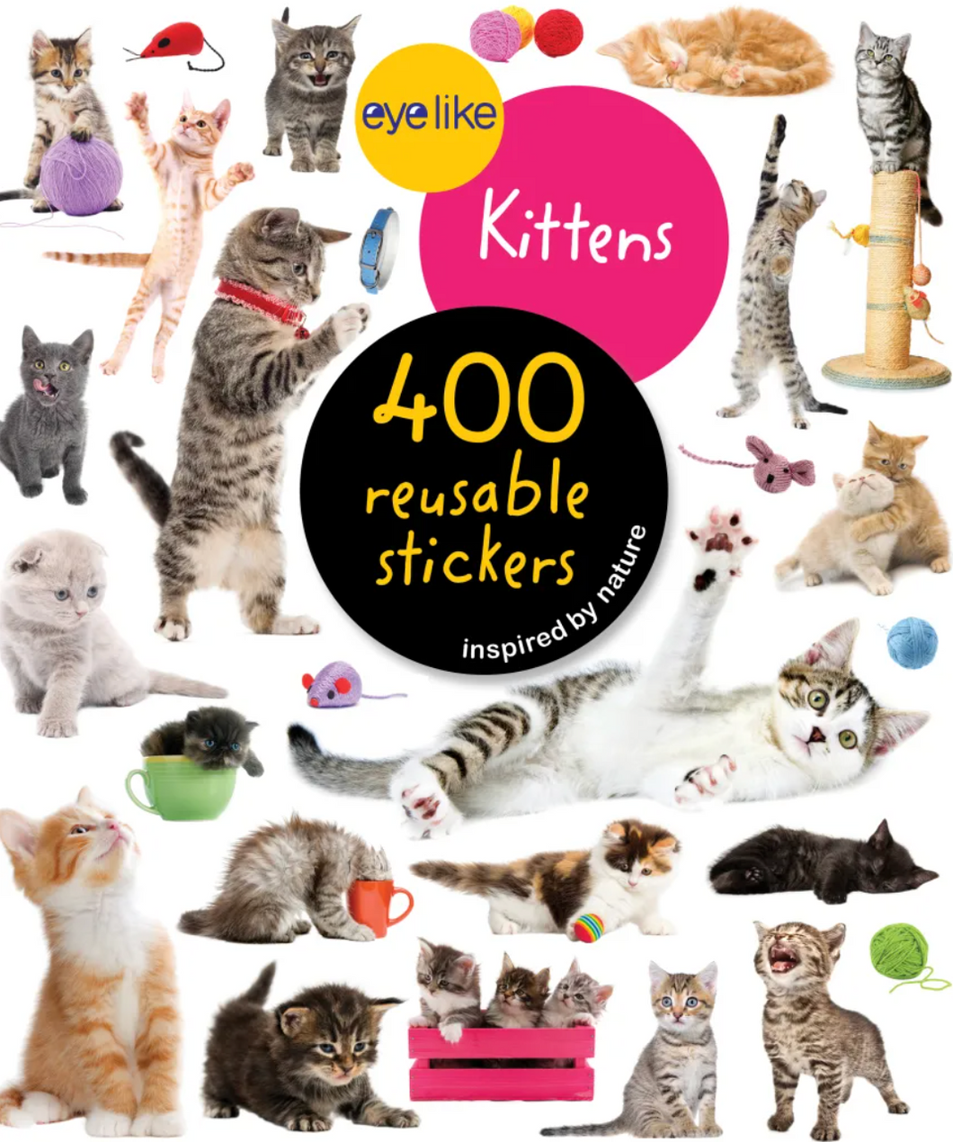 Eyelike Stickers Kittens 400 Reusable Stickers Book