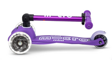 Load image into Gallery viewer, Micro Kickboard Mini Micro Deluxe Foldable LED Scooter Ages 2-5 Years Purple
