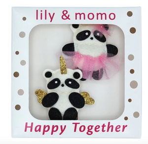 Lily & Momo Panda Pals Hair Clips