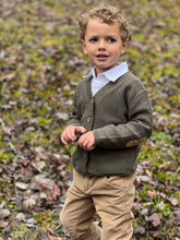 Load image into Gallery viewer, Me &amp; Henry Green Duncan Cotton Cardigan Size 6-9m
