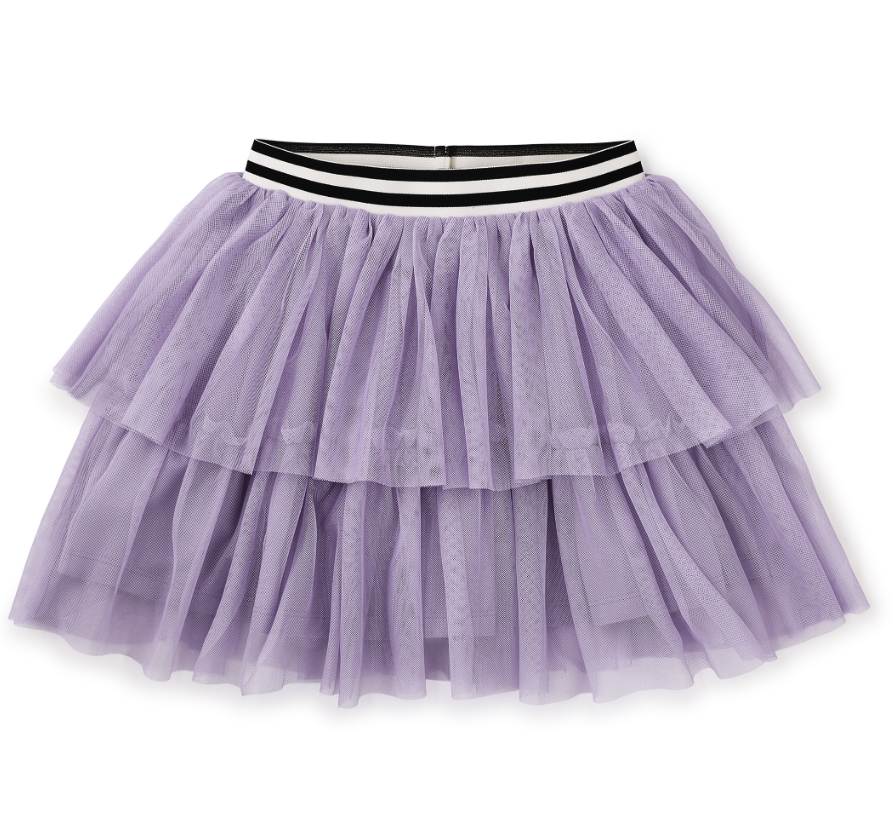 Tea Collection Tiered Tulle Skirt Sheer Lilac Size 8 Years